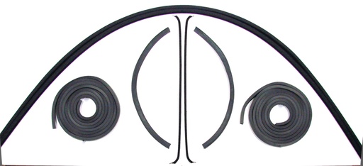 [X580-4047-1S] Front Door Seal Kit - 8pcs - Channels/Felts/Door Seals - 47-50 Chevy GMC Pickup Suburban