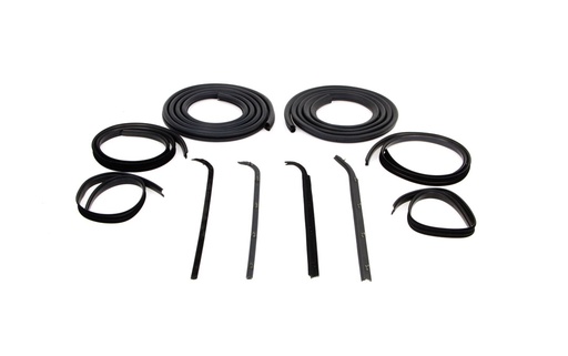[X580-4571-1S] Front Door Seal Kit - 10pcs - Channels/Div Bars/Felts/Door Seals - 71-72 F100 F250 F350 Pickup