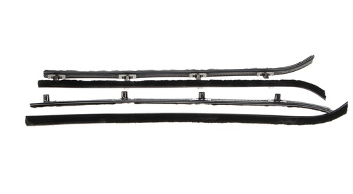 [X582-4060-4S] Front Door Windowfelt Kit - 4pcs - 60-63 Chevy GMC C/K Pickup Truck Suburban