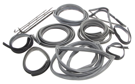 [X599-4567-1S] Complete Weatherstrip Seal Kit (14pcs) - 67-70 F-Series Pickup w/ Weatherstrip Trim Groove