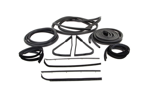 [X599-4571-S] Complete Weatherstrip Seal Kit (14pcs) - 71-72 F-Series Pickup w/o Weatherstrip Trim Groove