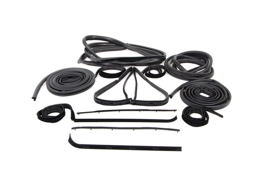 [X599-4573-1S] Complete Weatherstrip Seal Kit (14pcs) - 73-76 F-Series Pickup w/ Weatherstrip Trim Groove