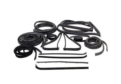 [X599-4573-S] Complete Weatherstrip Seal Kit (16pcs) - 73-79 F-Series Pickup w/o Weatherstrip Trim Groove