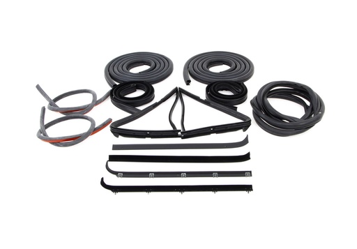 [X599-4580-S] Complete Weatherstrip Seal Kit (14pcs) - 80-86 F-Series Pickup w/o Weatherstrip Trim Groove