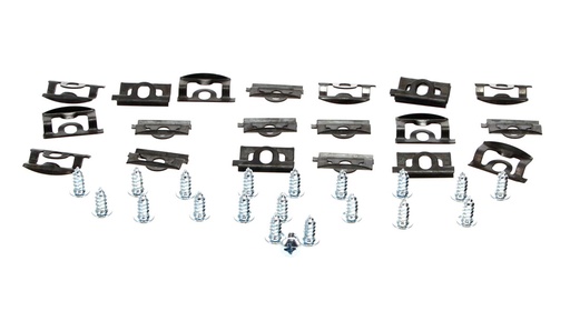 [X671-2668-S] Back Glass Molding Clip & Screw Set (40pcs) - 68-70 Charger