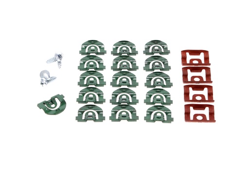 [X671-3764-S] Back Glass Molding Clip Set & Screw Set (24pcs) - 64-65 El Camino