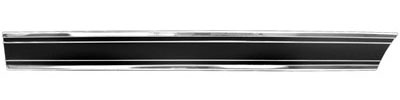[X731-4069-28BL] Front Lower Bed Molding - Black - LH - 69-72 Chevy GMC C/K Long Bed Fleetside Pickup