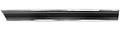 [X731-4069-28BR] Front Lower Bed Molding - Black - RH - 69-72 Chevy GMC C/K Long Bed Fleetside Pickup