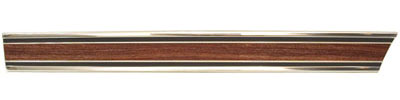 [X731-4069-28WL] Front Lower Bed Molding - Woodgrain - LH - 69-72 Chevy GMC C/K Long Bed Fleetside Pickup