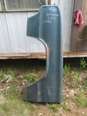 [3166-770-nos#p] 1966 Plymouth Driver's Side Fender F # 288 Mopar Used B-Body