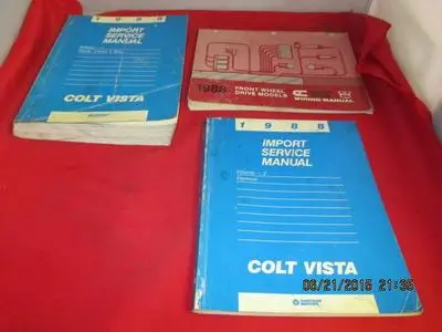 [2700-002-nos#] 1988 Colt Vista Service Manual Set & Wiring Diagram