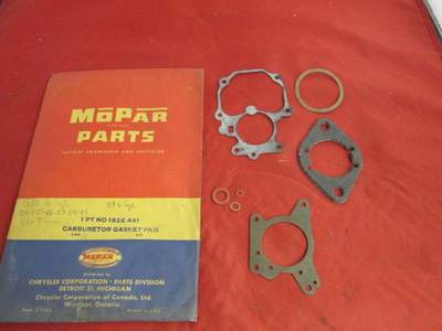 [7683-515-nos#m] 58 59 PLYMOUTH CARBURETOR PACKAGE NOS MOPAR 1826441
