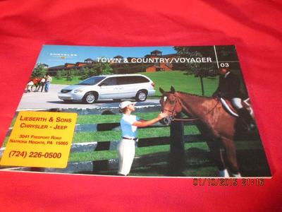 [7971-228-nos#] 2003 03 Dodge Town & Country Voyager Dealership Pamphlet MOPAR