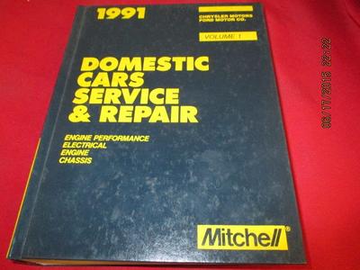 [9260-126-nos#] 1991 Mitchell Manuals Domestic Cars Service Chrysler Ford