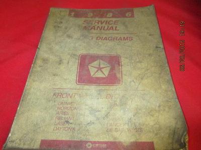 [0483-417-nos#] 1986 Service Manual Wiring Diagrams Front Wheel Drive Cars