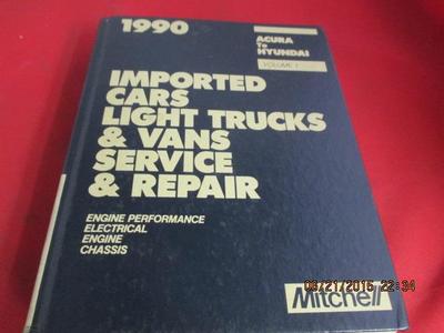[2911-242-nos#] 1990 Mitchell Manuals Imported Cars Light Trucks & Vans Acura To Hyundai