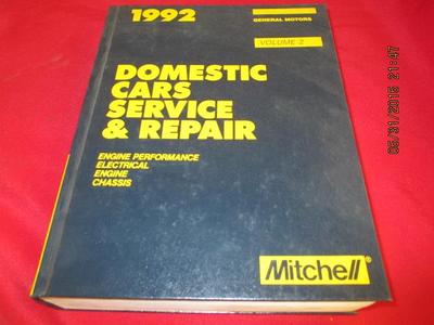 [9730-207-nos#] 1992 Mitchel Manuals Domestic Cars General Motors Engine Electrical Chassis