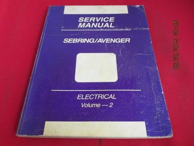 [7900-261-nos#] 1996 Service Manual Sebring Avenger Electrical Volume 2