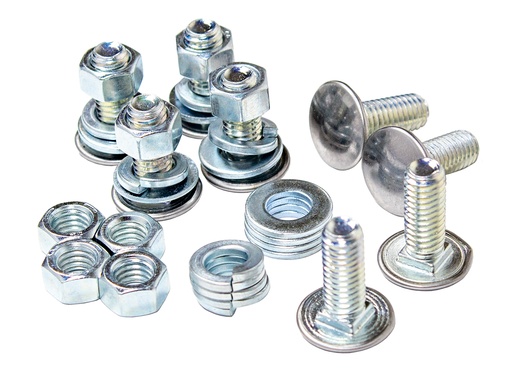 [101-1000-32S] Bumper Mounting Bolt Set - 32Pcs (Bolt, Flat & Lock Washers, Nut) 8 Bolts