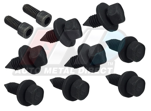 [101-3569-1S] Front Bumper Bolt Set - 69 Camaro with Endura (Painted) Bumper