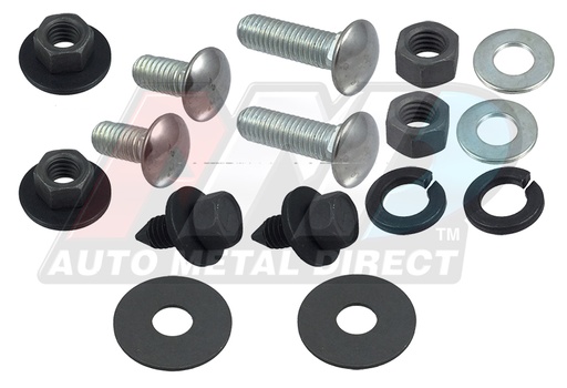 [101-3569-S] Front Bumper Bolt Set - 69 Camaro with Chrome Bumper
