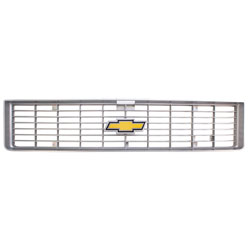 [150-4073-1] Premium Grille - OE Style with Foil Bowtie Emblem - Argent Gray - 73-74 Chevy CK Pickup Blazer Suburban