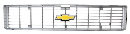 [150-4073-2] Premium Grille - OE Style w/ Foil Bowtie Emblem - Chrome - 73-74 Chevy C/K Pickup Blazer Suburban