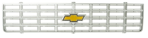 [150-4075-2] Premium Grille - OE Style w/ Foil Bowtie Emblem - Argent Gray - 75-76 Chevy C/K Pickup Blazer Suburban