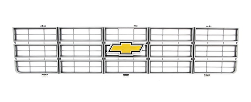 [150-4077-2] Premium Grille - OE Style w/ Foil Bowtie Emblem - Argent Gray - 77-79 Chevy C/K Pickup Blazer Suburban