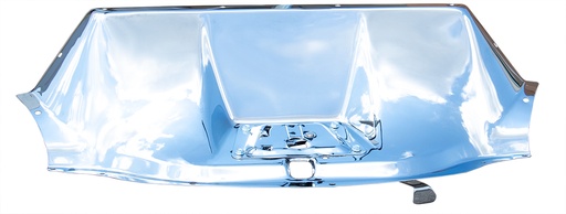 [304-4047-1C] Hood Latch Panel - Chromed Stainless - 47-55 Chevy GMC Truck ('55 1st Series)