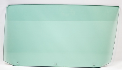 [550-3464-3TL] Door Glass with 3 Holes - Green Tint - LH - 65 Chevelle GTO Malibu Coupe