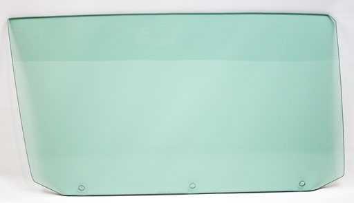 [550-3464-3TR] Door Glass w/ 3 Holes - Green Tint - RH - 65 GM A-Body Coupe