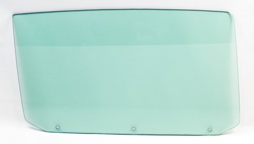 [550-3464-3TVR] Door Glass w/ 3 Holes - Green Tint - RH - 65 GM A-Body Convertible