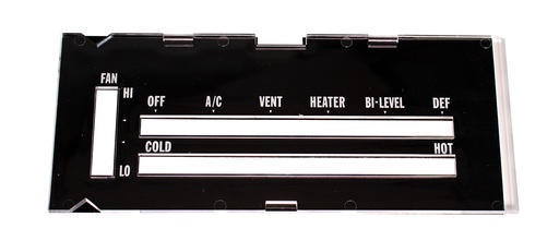 [R-421] Heater Control Lens with A/C - 73 Camaro
