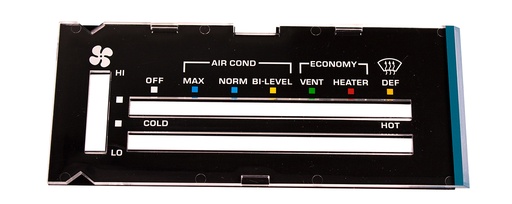 [R-424] Heater Control Lens with A/C - 81 Camaro