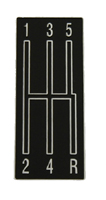 [W-027] Console Shift Plate Emblem - 5 Speed with Adhesive Back - 68-69 Camaro
