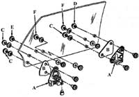 [W-050] Door Glass Mounting Kit (Does Both Doors) - 68 Camaro Firebird