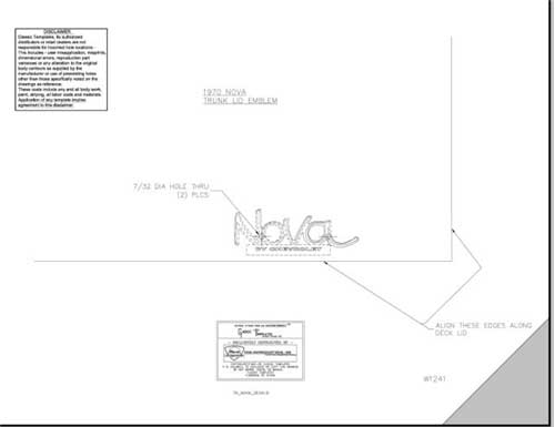 [W-1241] Trunk Emblem Template - For "Nova" Emblem - 70 Nova
