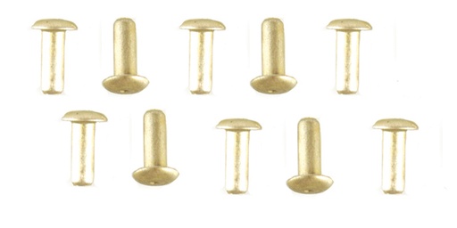 [W-134] Rivet Set - 10 Piece - For Replacing Silver Console Gauge Face Plate - 68-69 Camaro