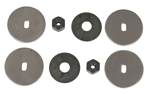 [W-187A] Headlamp Motor Steel Drive Washer & Nut Set (8pcs) - 67 Camaro (Rally Sport)