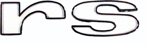 [W-190] Fender Emblem- "rs" - LH or RH (Sold Each) - 67 Camaro (Rally Sport)