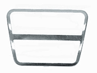 [W-192] Clutch or Brake Pedal Pad Stainless Trim - 68-74 Chevy II Nova; 64-72 Chevelle El Camino; 64-72 GTO; 67-81 Camaro Firebird