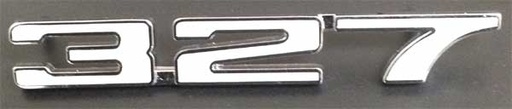 [W-246] Fender Emblems - "327" - LH/RH Pair - 68 Camaro