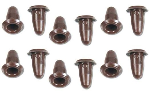 [W-311] Door Panel Clip Frame Plugs (12pcs) - 67-81 Camaro Firebird; 64-72 Chevelle; 65-79 Chevy II Nova; 65-69 Corvair; 71-74 Ventura; 67-72 Cutlass