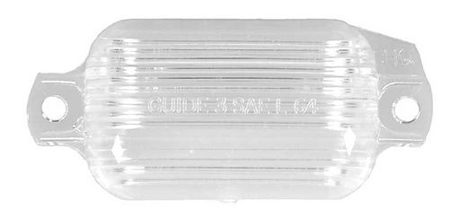 [W-338] License Plate Light Lens - 67-69 Camaro; 66-72 Chevy II Nova Chevelle; 67-68 Firebird; 65-66 Cutlass; 71-72 Ventura; 66-70 Impala