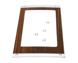 [W-345B] Console Shift Plate - Woodgrain - Auto Trans - 69 Camaro