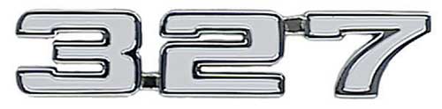 [W-355A] Fender Emblem - "327" - LH or RH - 69 Camaro