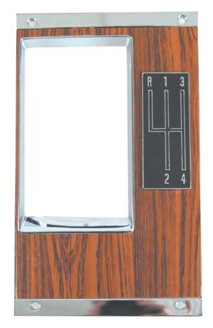 [W-370] Console Shift Plate - With 4-Speed Pattern - 69 Camaro