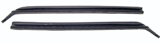 [W-381] Quarter Window Vertical Weatherstrip with Steel Spline - Pair - 67-69 Camaro Firebird