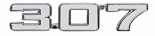 [W-410] Fender Emblems - "307" - Pair - 69 Camaro; 69-74 Nova